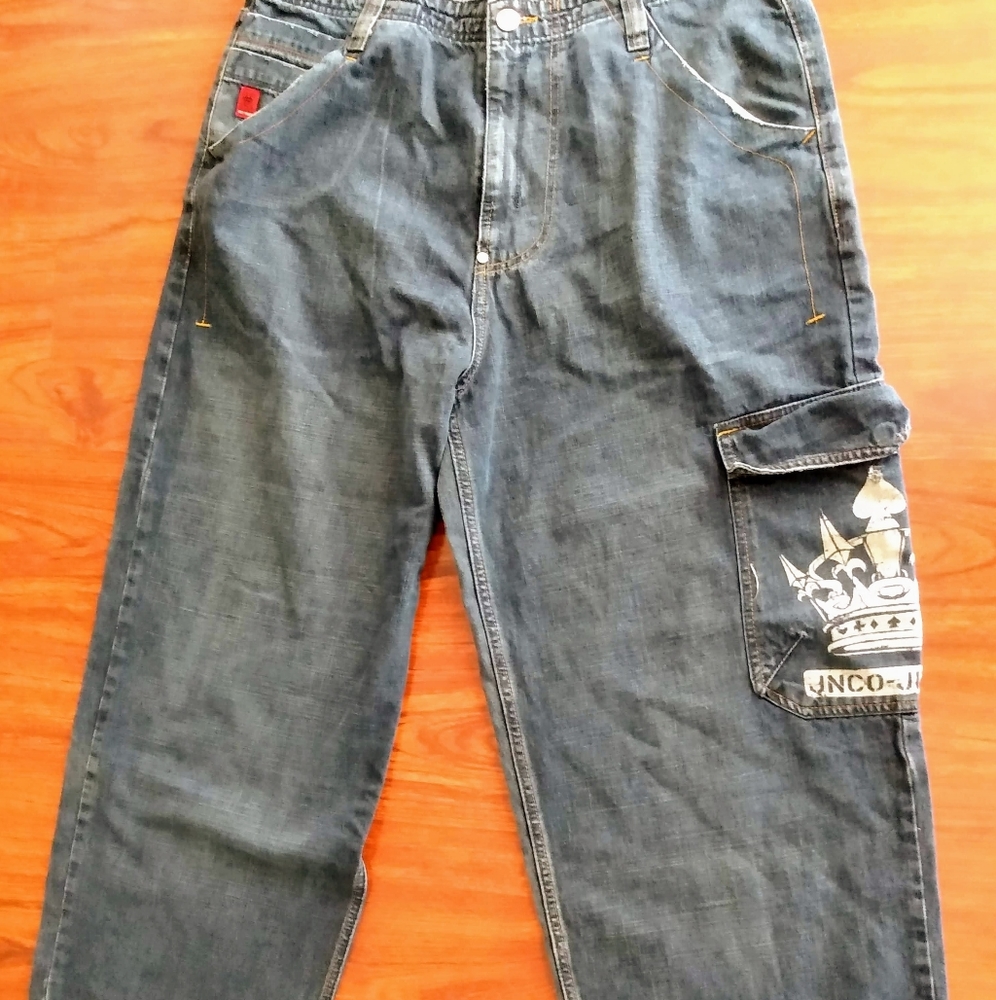 Men's vintage JNCO cargo jeans sz 38x32